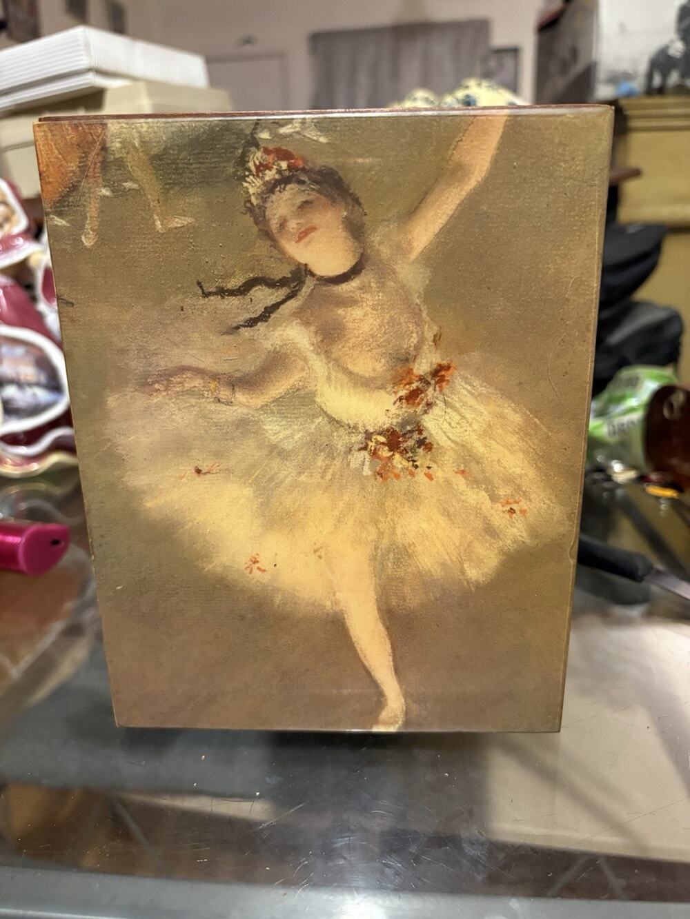 Vintage Schmid Bros Swan Lake Music Box Dancers On Stage Tested Works Jewelry